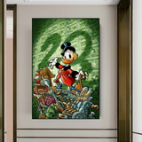 Scrooge McDuck Millionaire Canvas Wall Art