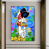 Scrooge McDuck Millionaire Canvas Wall Art