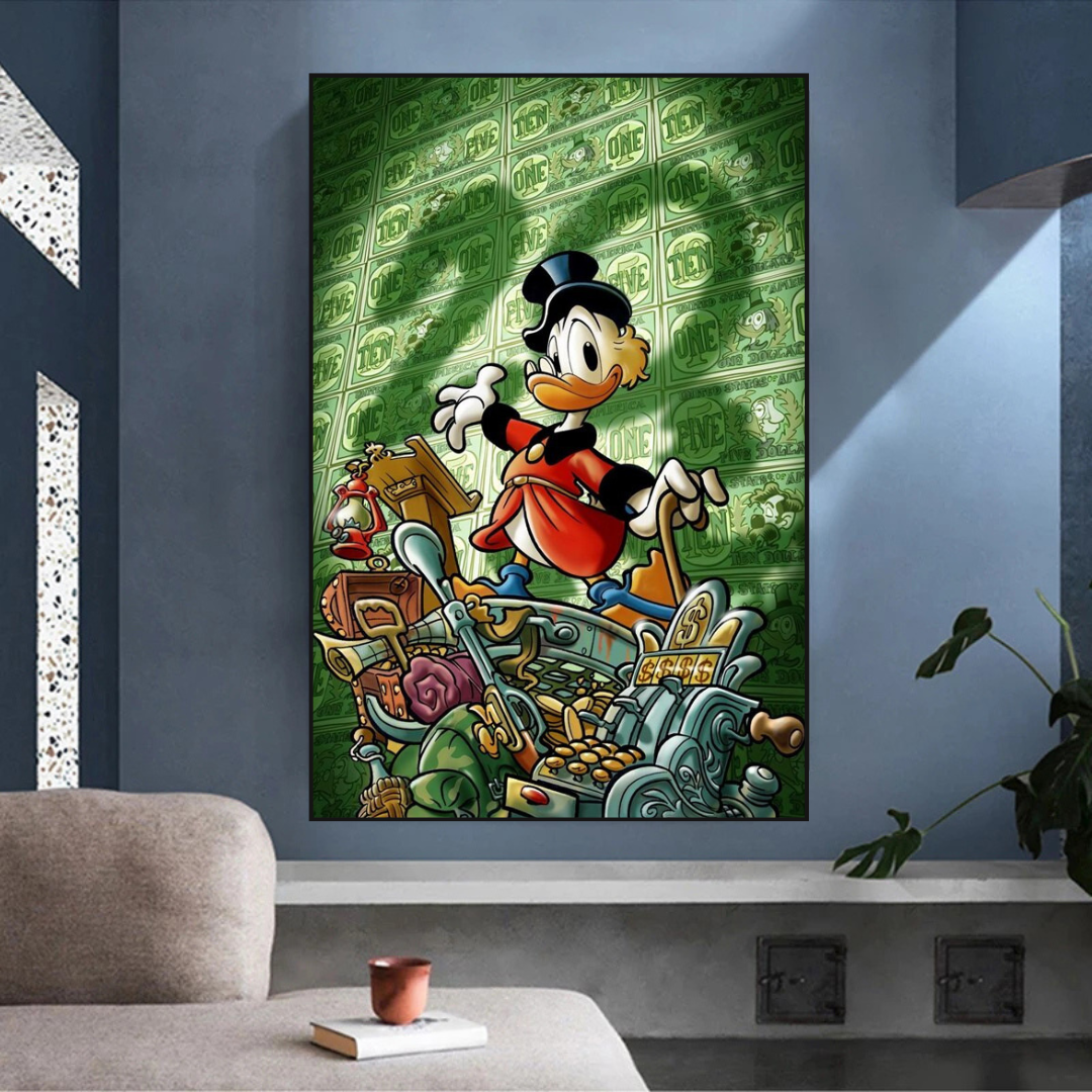 Scrooge McDuck Millionaire Canvas Wall Art