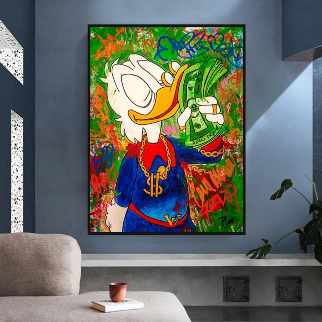 Scrooge McDuck Millionaire Canvas Wall Art