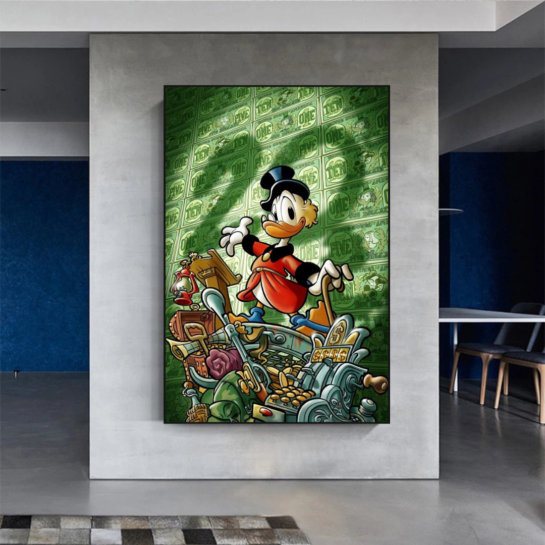 Scrooge McDuck Millionaire Canvas Wall Art