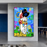 Scrooge McDuck Millionaire Canvas Wall Art