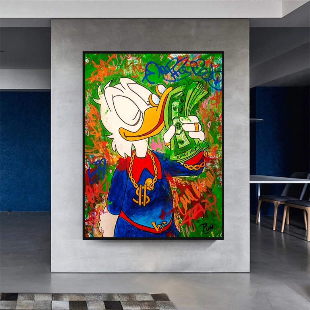 Scrooge McDuck Millionaire Canvas Wall Art