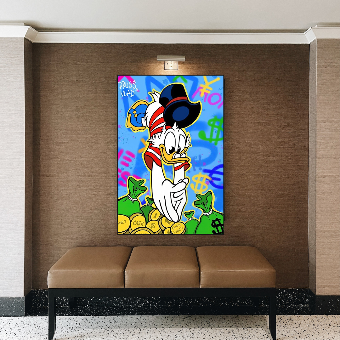 Scrooge McDuck Millionaire Canvas Wall Art