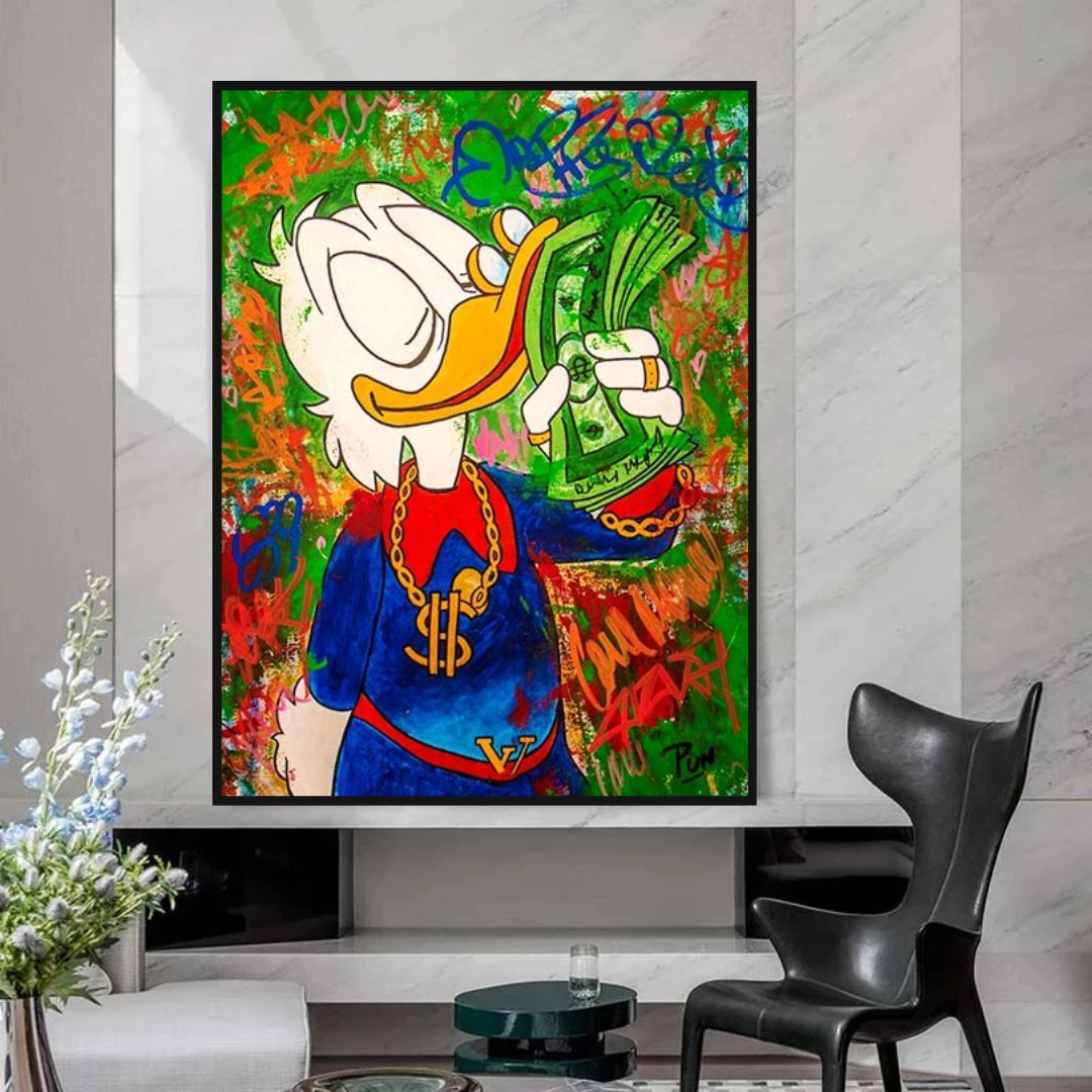 Scrooge McDuck Millionaire Canvas Wall Art