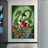 Scrooge McDuck Millionaire Canvas Wall Art