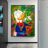 Scrooge McDuck Millionaire Canvas Wall Art