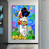 Scrooge McDuck Millionaire Canvas Wall Art