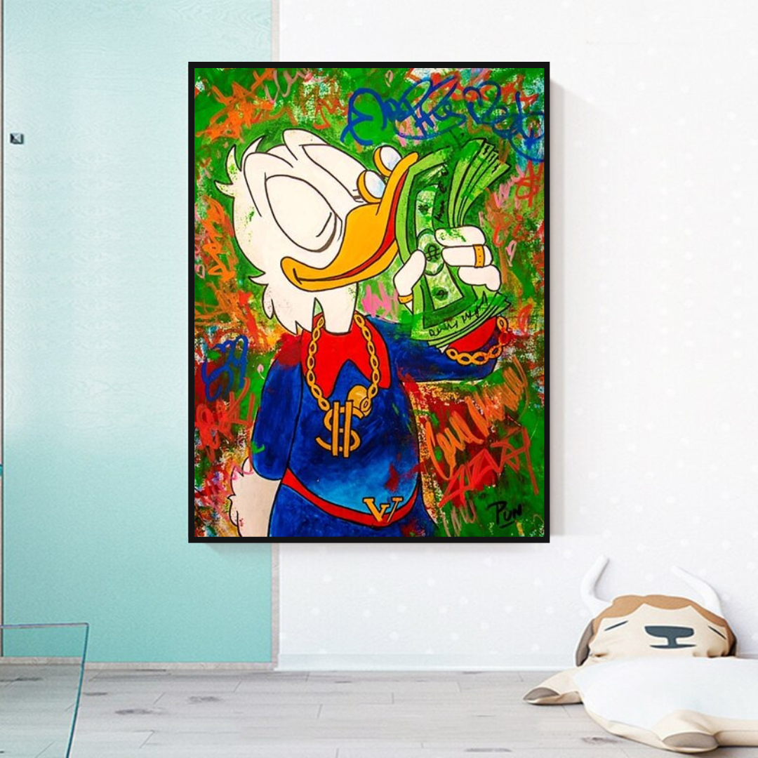 Scrooge McDuck Millionaire Canvas Wall Art