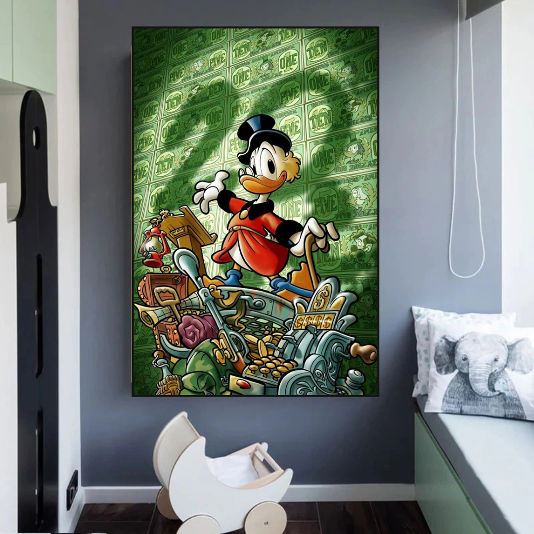 Scrooge McDuck Millionaire Canvas Wall Art