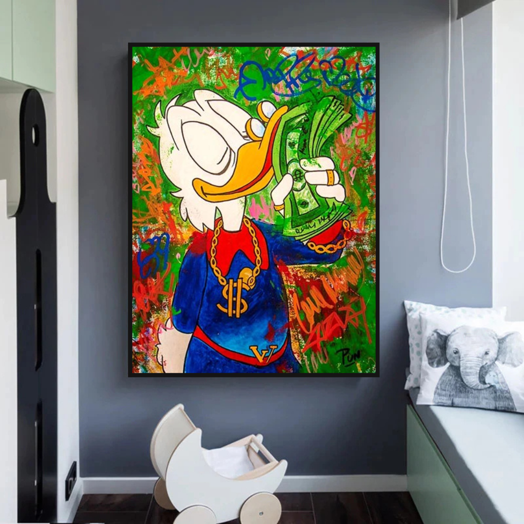 Scrooge McDuck Millionaire Canvas Wall Art