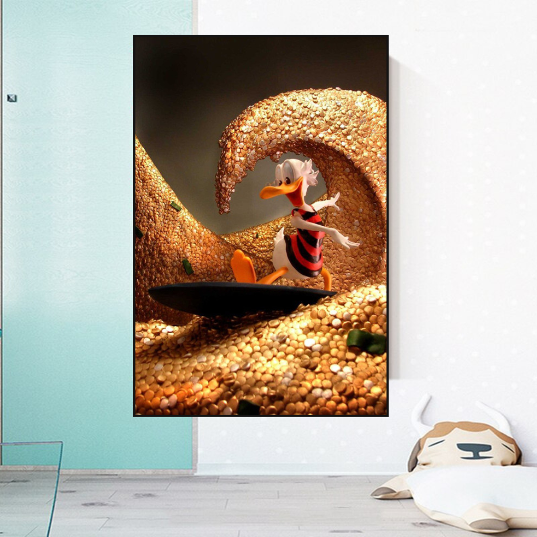 Scrooge McDuck Money Maker Millionaire Canvas Wall Art