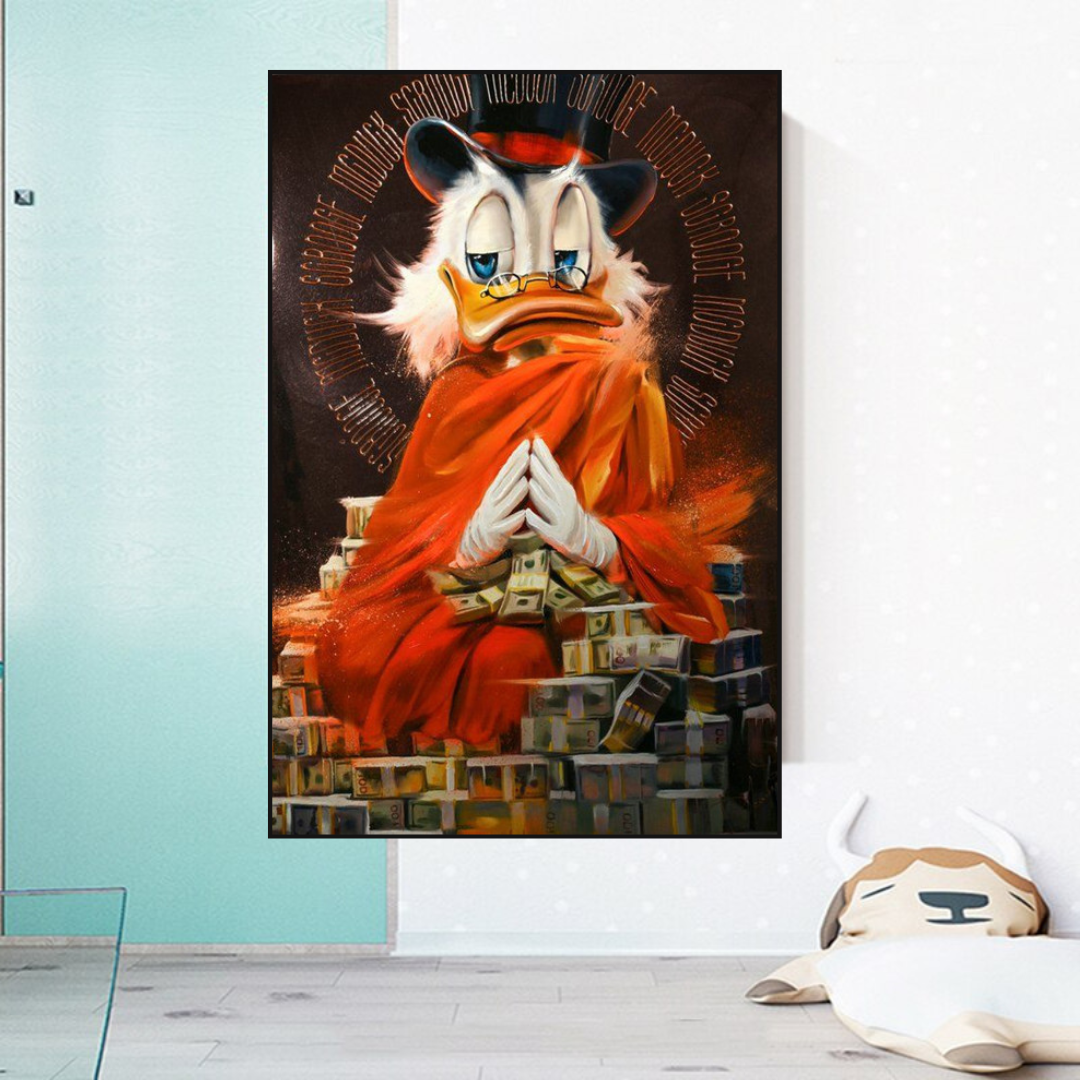 Scrooge McDuck Money Maker Millionaire Art mural sur toile