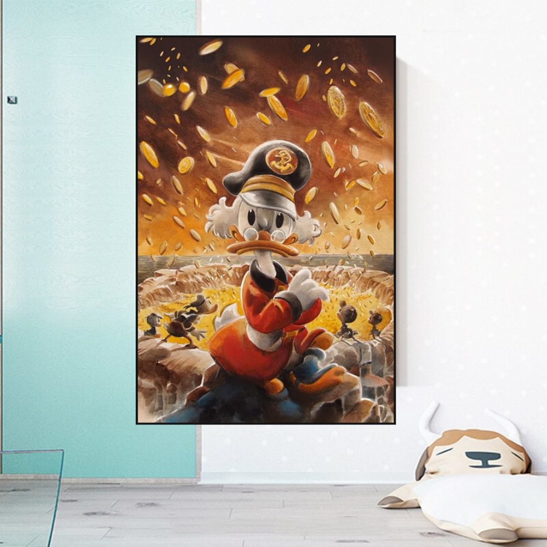 Scrooge McDuck Money Maker Millionaire Art mural sur toile