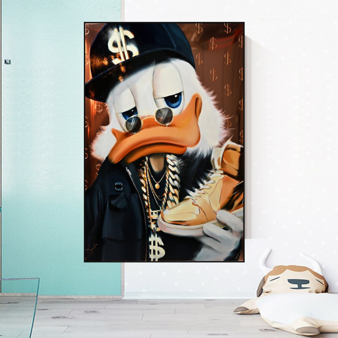 Scrooge McDuck Money Maker Millionaire Art mural sur toile