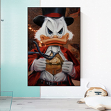 Arte de pared en lienzo de Scrooge McDuck Money Maker Millonario