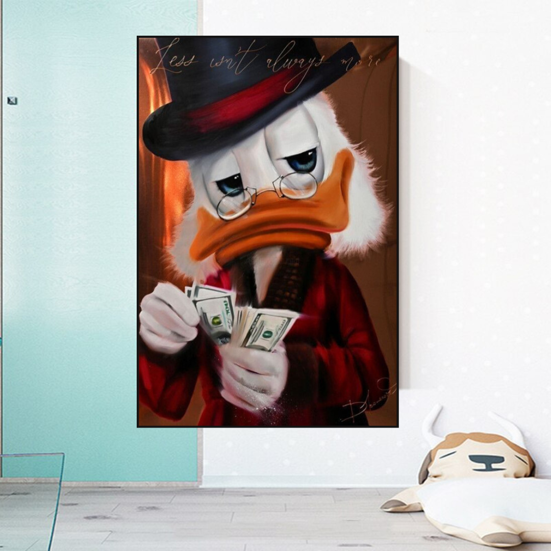 Scrooge McDuck Money Maker Millionaire Canvas Wall Art