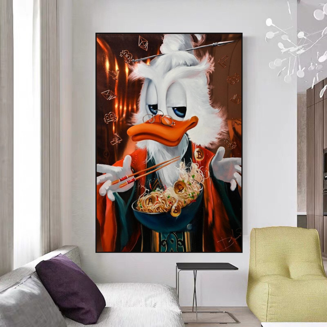 Scrooge McDuck Money Maker Millionaire Canvas Wall Art