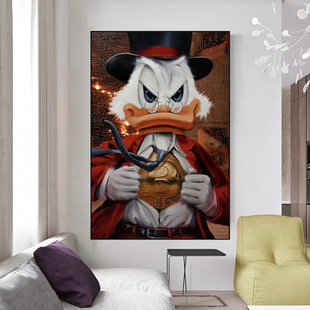 Scrooge McDuck Money Maker Millionaire Art mural sur toile