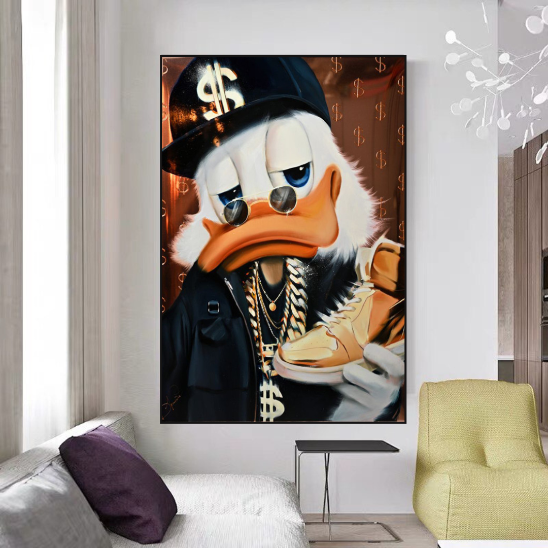 Scrooge McDuck Money Maker Millionaire Art mural sur toile