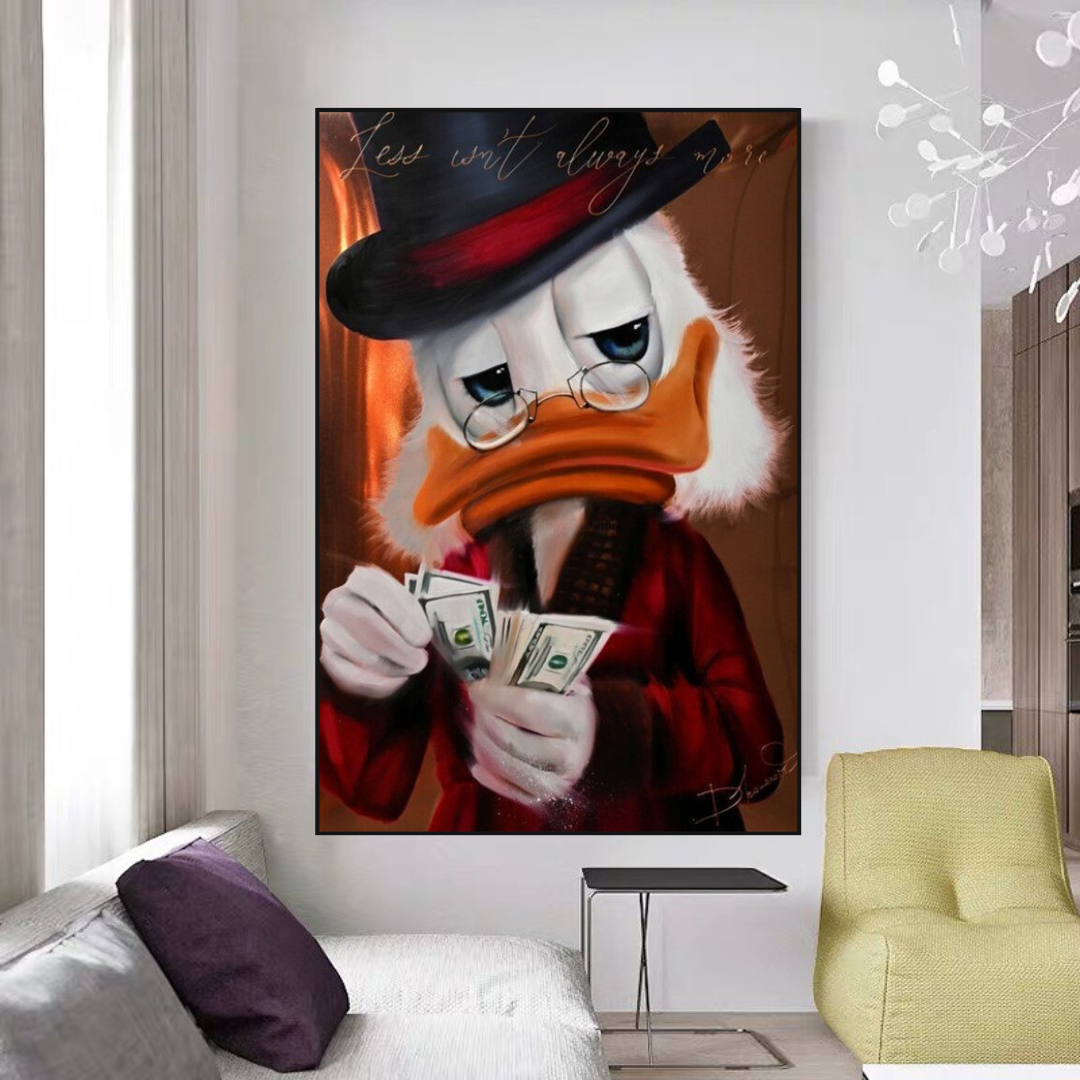 Dagobert Duck Money Maker Millionaire Leinwand-Wandkunst