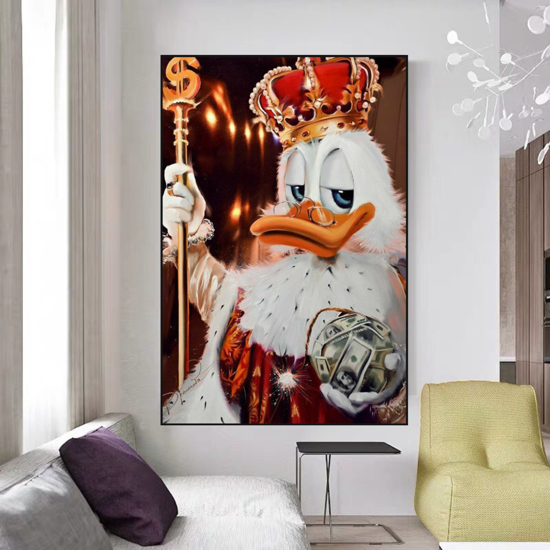 Scrooge McDuck Money Maker Millionaire Art mural sur toile