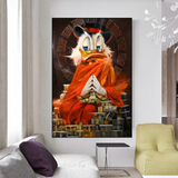 Scrooge McDuck Money Maker Millionaire Art mural sur toile