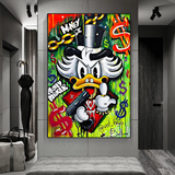 Scrooge McDuck Money Maker Millionaire Canvas Wall Art