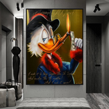 Scrooge McDuck Money Maker Millionaire Art mural sur toile