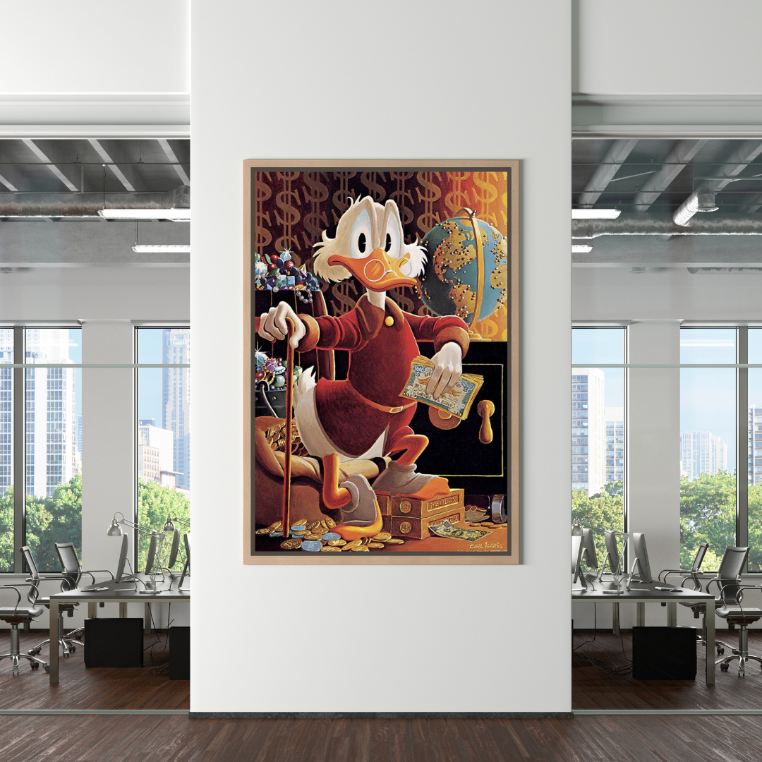 Dagobert Duck Money Maker Millionaire Leinwand-Wandkunst