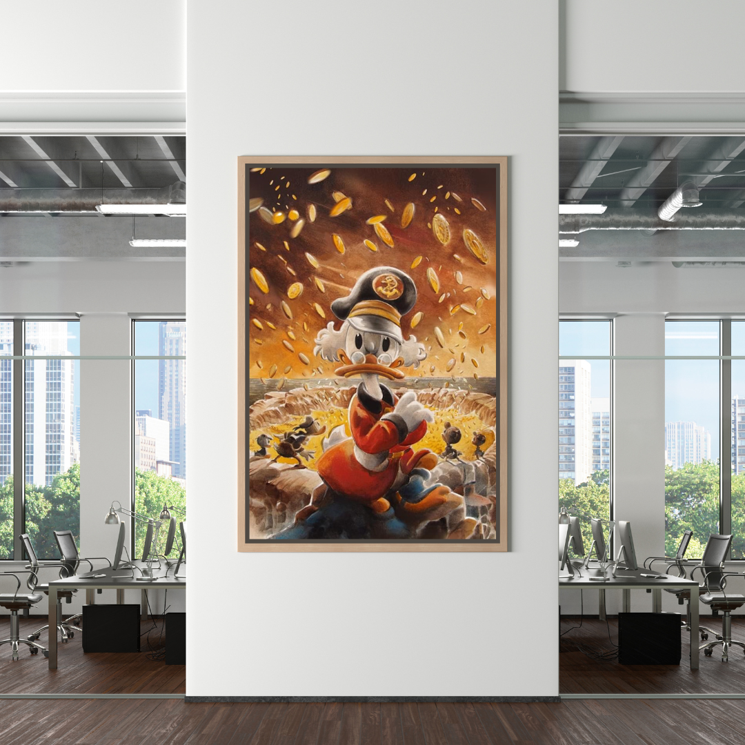 Scrooge McDuck Money Maker Millionaire Canvas Wall Art