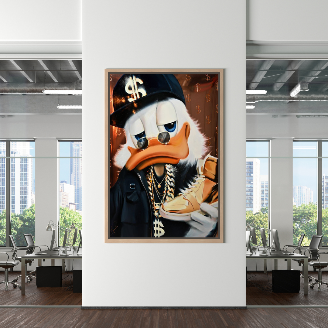 Scrooge McDuck Money Maker Millionaire Canvas Wall Art