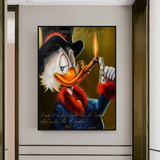 Scrooge McDuck Money Maker Millionaire Canvas Wall Art