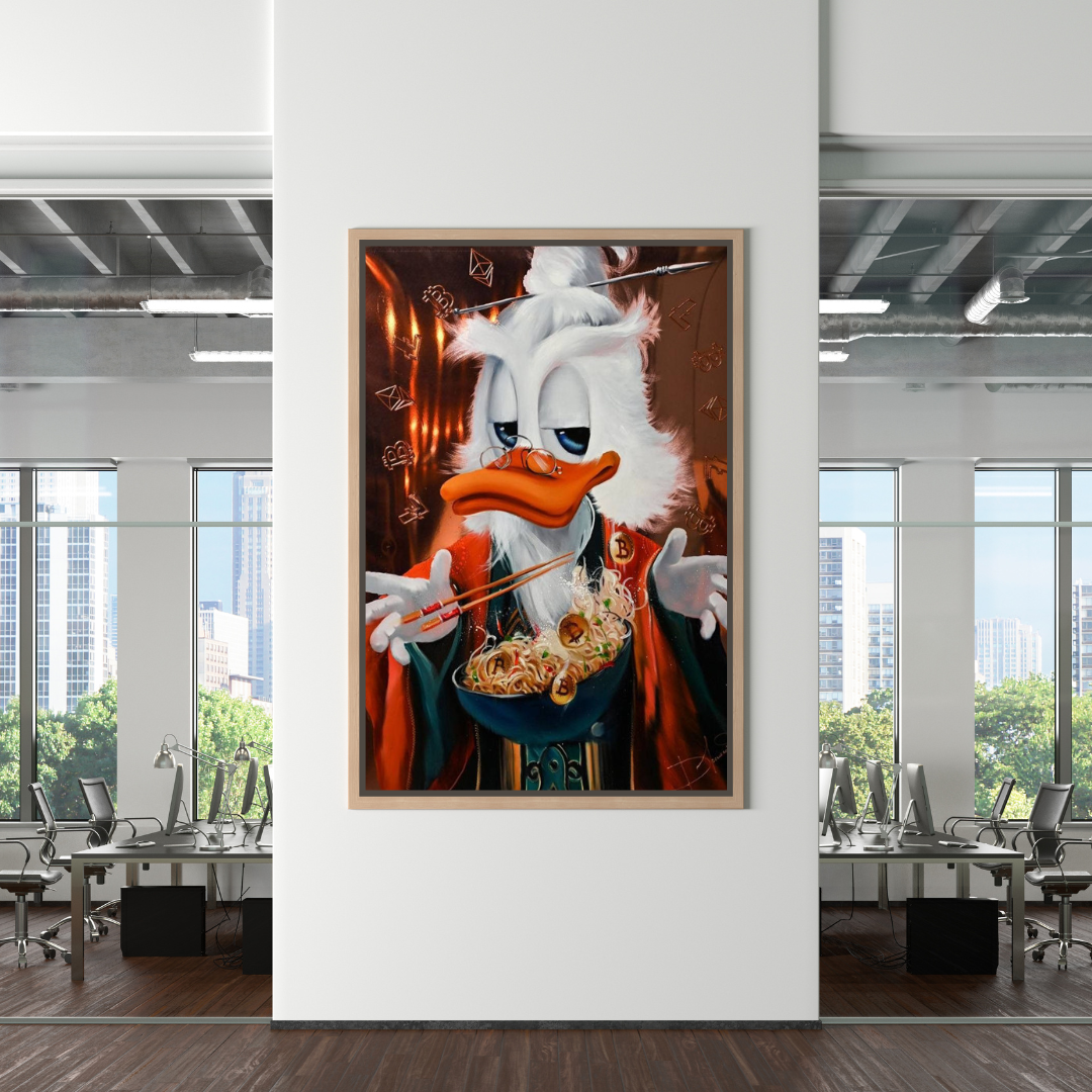 Scrooge McDuck Money Maker Millionaire Canvas Wall Art