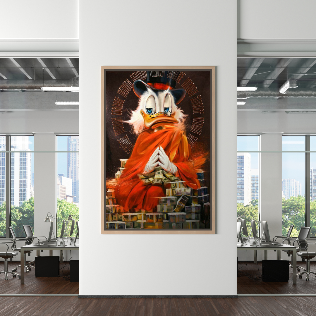 Scrooge McDuck Money Maker Millionaire Canvas Wall Art