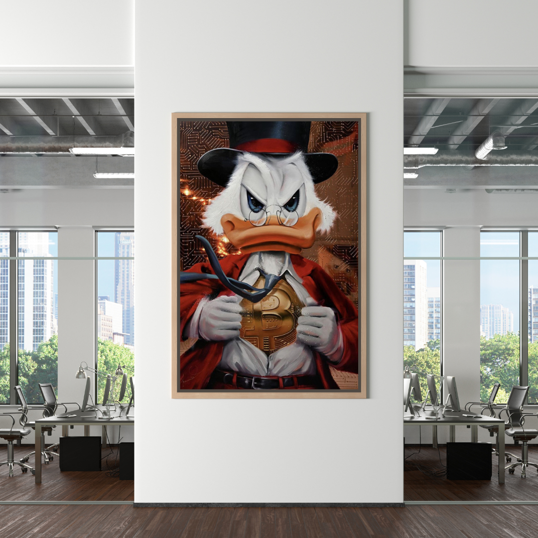 Scrooge McDuck Money Maker Millionaire Canvas Wall Art