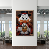 Scrooge McDuck Money Maker Millionaire Canvas Wall Art