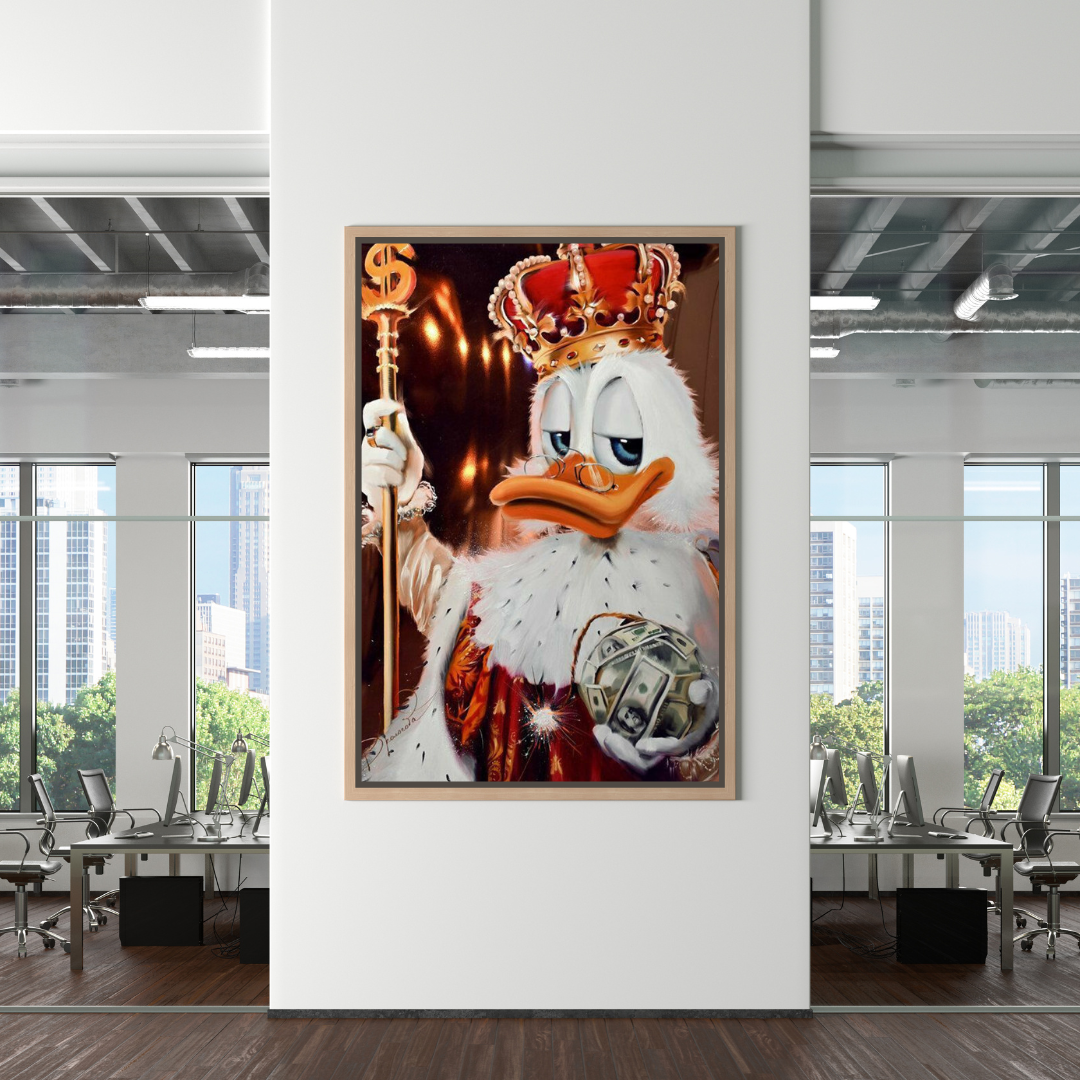 Scrooge McDuck Money Maker Millionaire Canvas Wall Art