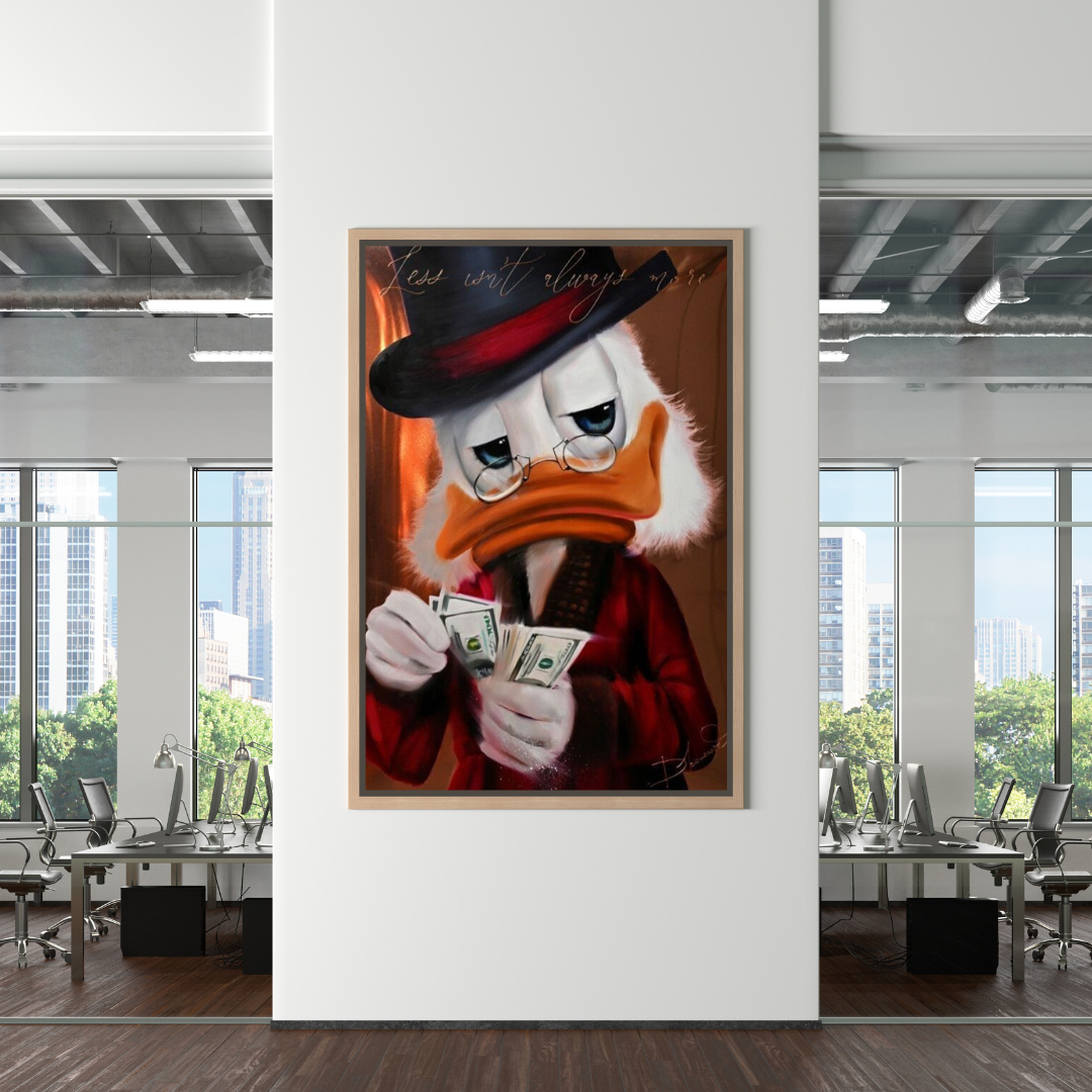 Dagobert Duck Money Maker Millionaire Leinwand-Wandkunst