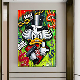 Scrooge McDuck Money Maker Millionaire Art mural sur toile