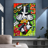 Scrooge McDuck Money Maker Millionaire Art mural sur toile