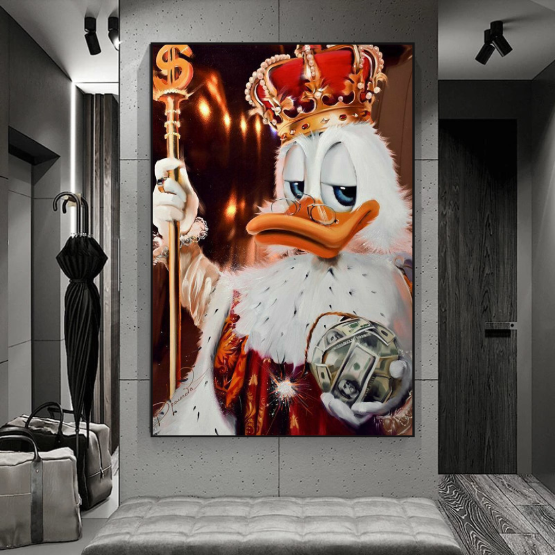 Dagobert Duck Money Maker Millionaire Leinwand-Wandkunst