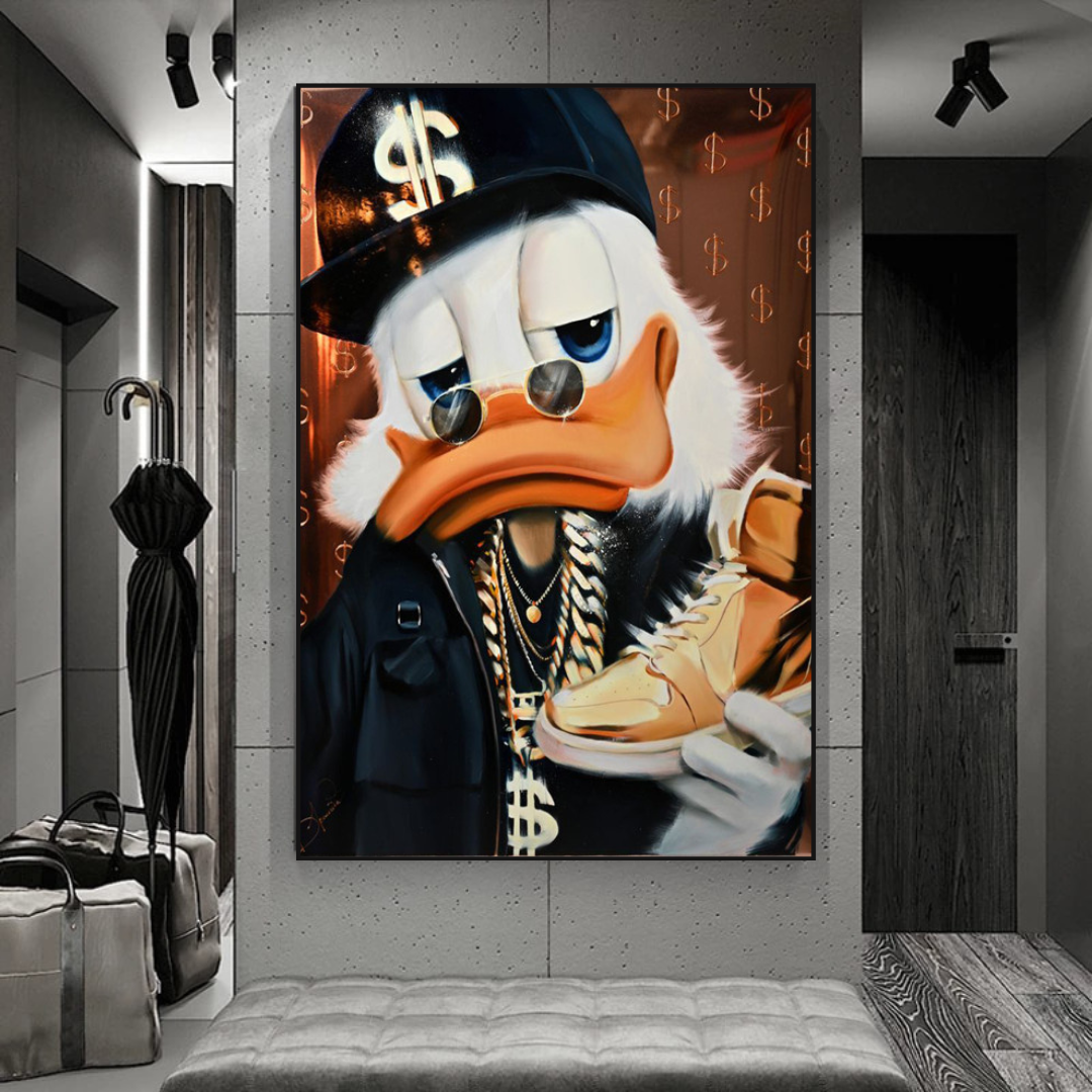 Scrooge McDuck Money Maker Millionaire Art mural sur toile