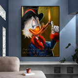 Scrooge McDuck Money Maker Millionaire Art mural sur toile