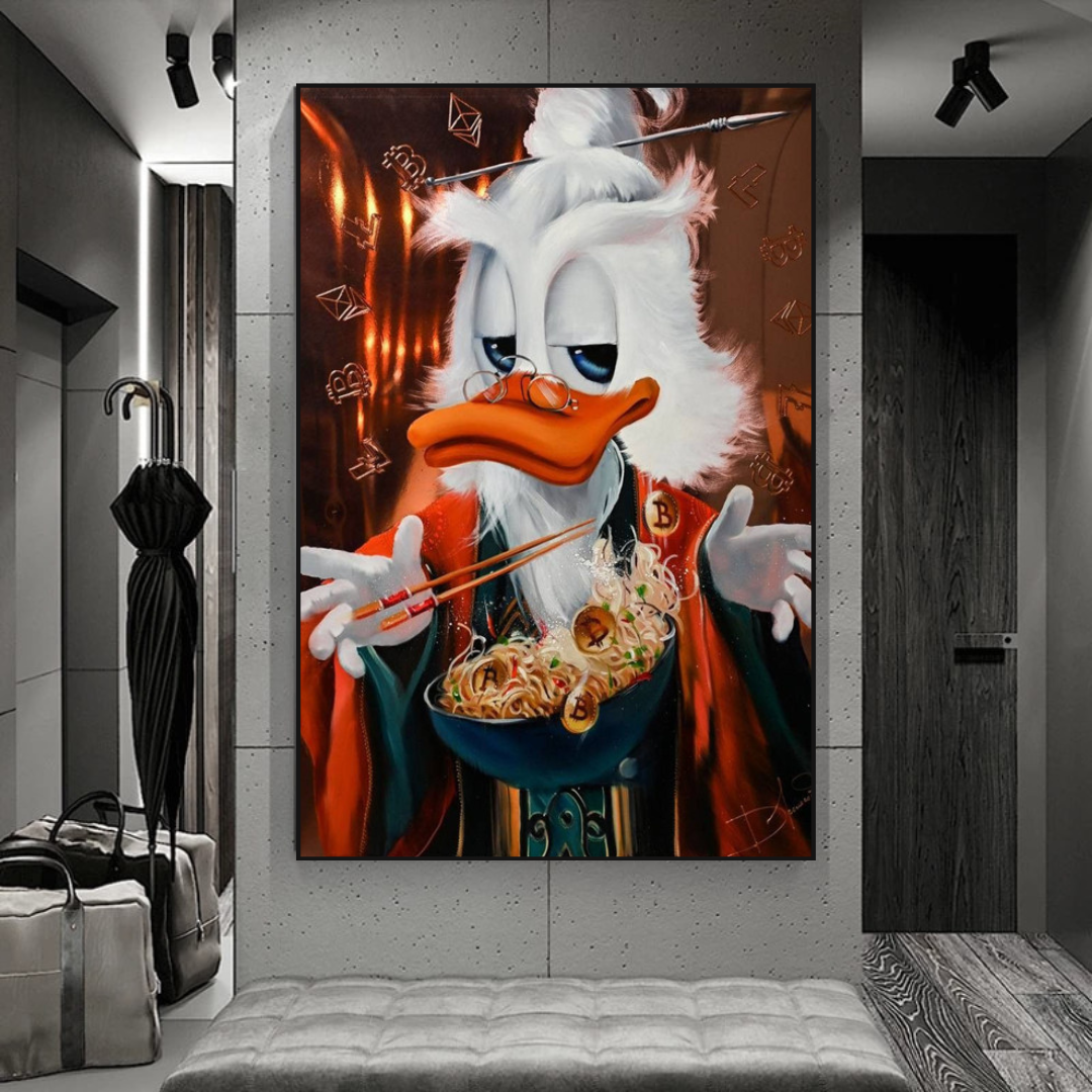 Scrooge McDuck Money Maker Millionaire Canvas Wall Art