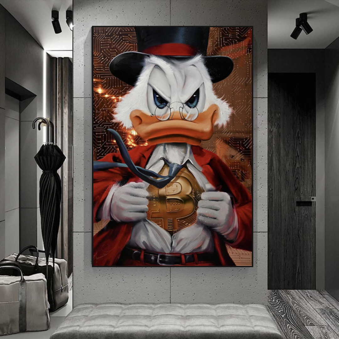 Scrooge McDuck Money Maker Millionaire Canvas Wall Art