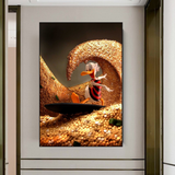 Dagobert Duck Money Maker Millionaire Leinwand-Wandkunst