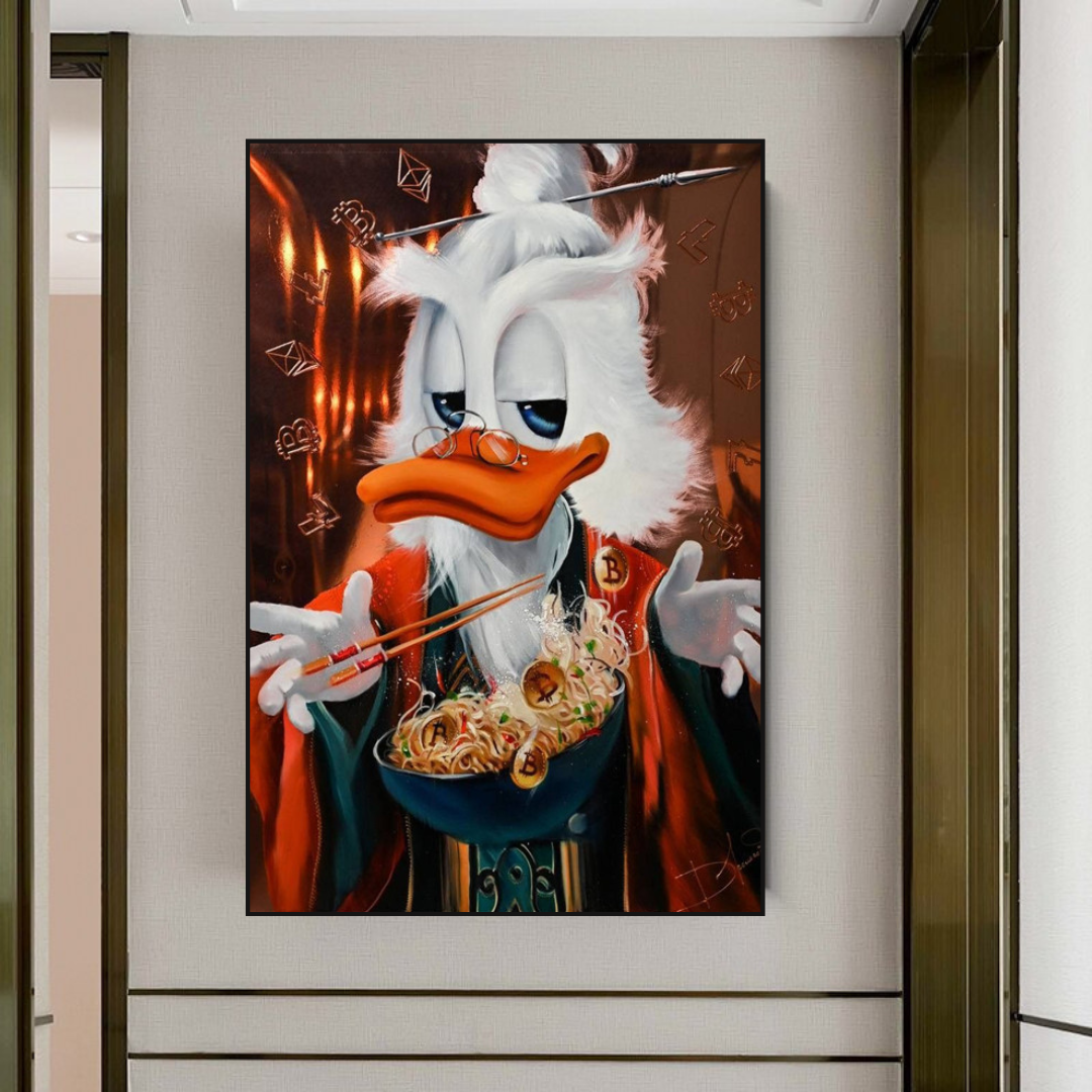 Scrooge McDuck Money Maker Millionaire Art mural sur toile