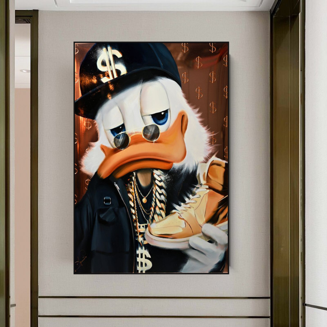 Scrooge McDuck Money Maker Millionaire Art mural sur toile