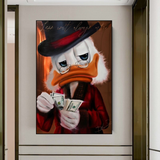 Scrooge McDuck Money Maker Millionaire Art mural sur toile